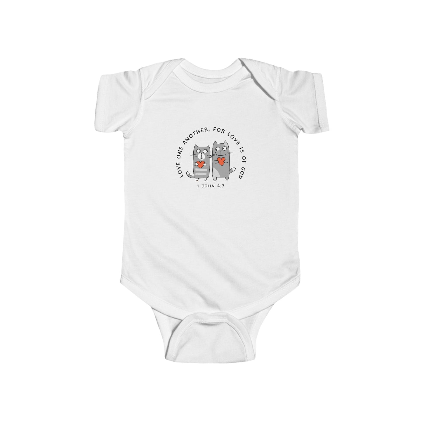 Cute Baby Bodysuit - 'Love One Another' Design for Infants