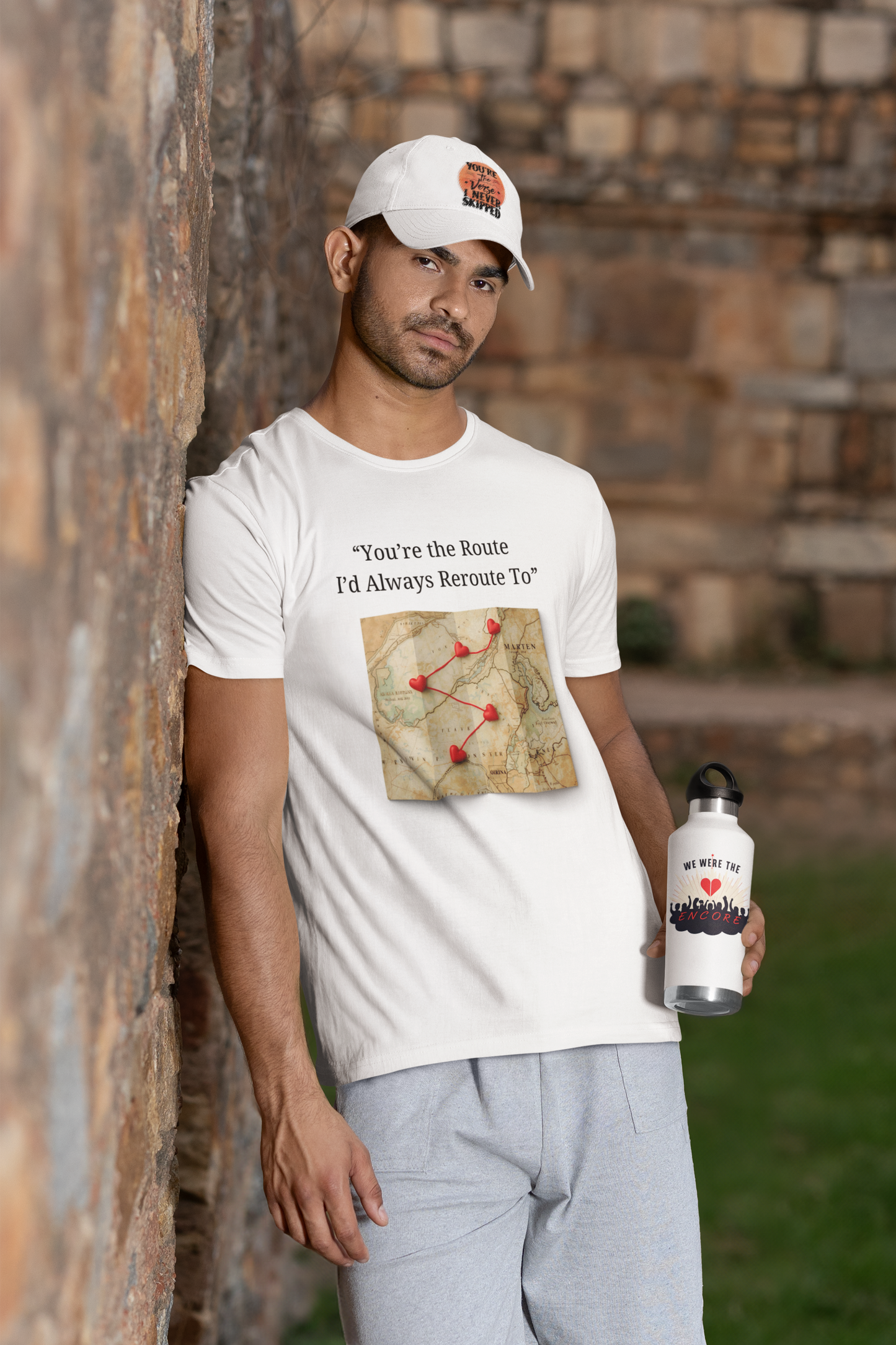You're the Route I'd Always Reroute To T-Shirt – Romantic Map Graphic Apparel