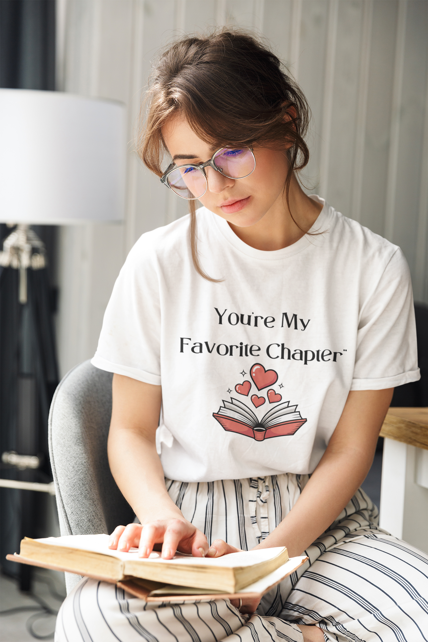 You’re My Favorite Chapter – Romantic Book-Themed T-Shirt