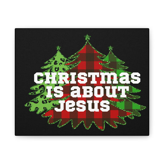 Christmas Canvas Art: 'Christmas is About Jesus' Wall Decor