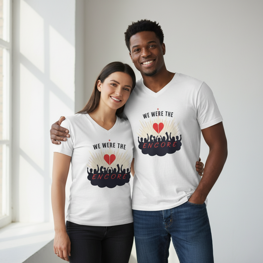 Encore Love V-Neck Tee – Concert Shirt for Music Lovers